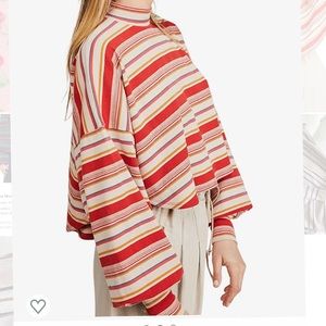 Free People Balloon Sleeve Cropped Turtleneck